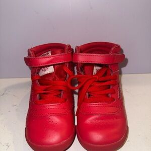 Toddler Reebok Classic Sneakers - Size 8 | Red Leather, Used, No Box